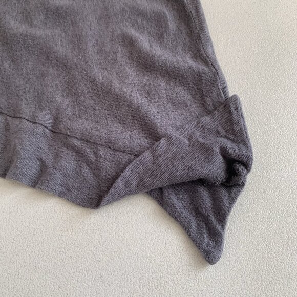 Tahari Linen Open Front Cardigan Womens Large Gray Sharkbite Hem Lightweight - Picture 4 of 7